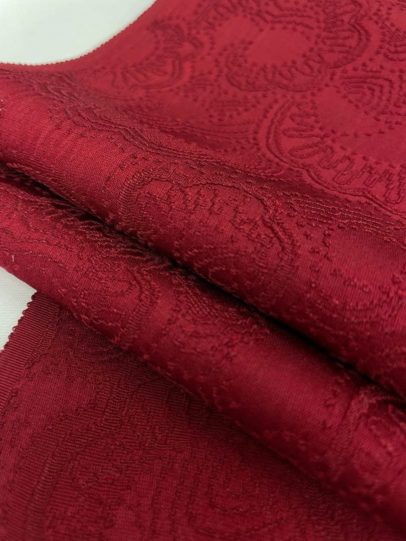 コート地 ふくれ織 紋意匠 朱・緋色 正絹 反物 T9145 - メルカリ