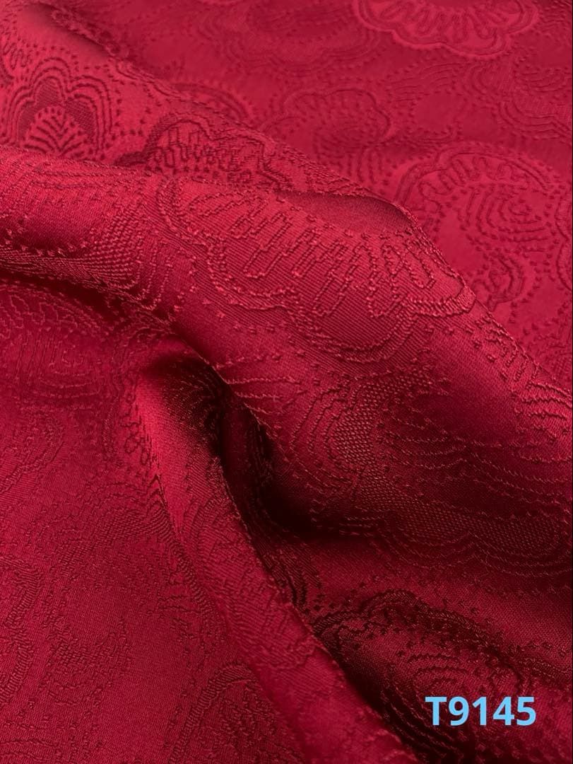 コート地 ふくれ織 紋意匠 朱・緋色 正絹 反物 T9145 - メルカリ