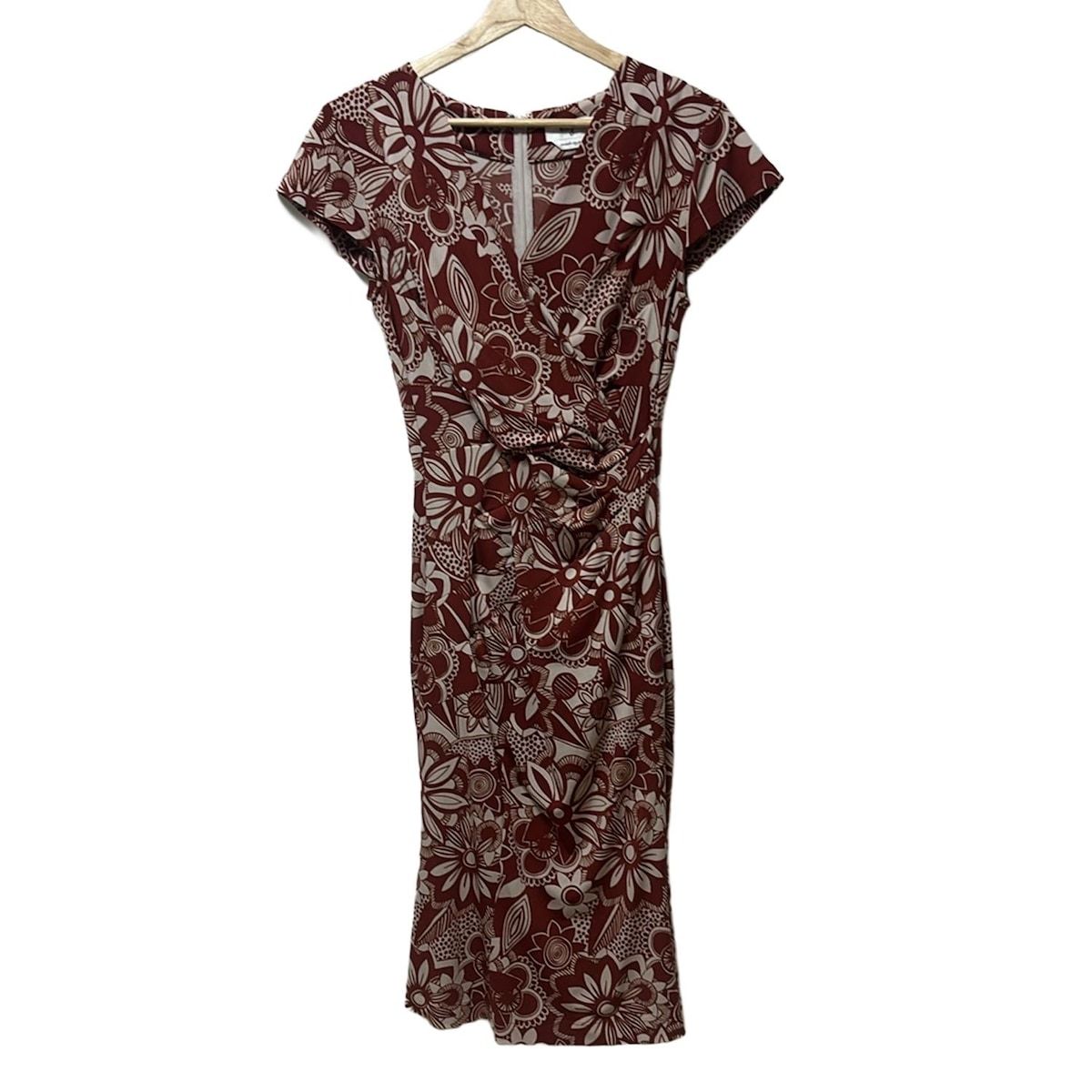 ケイミー（Kay me）半袖ひざ丈ワンピース サイズ11 kayme(ケイミー) ワンピース サイズ11 M レディース - ブラウン