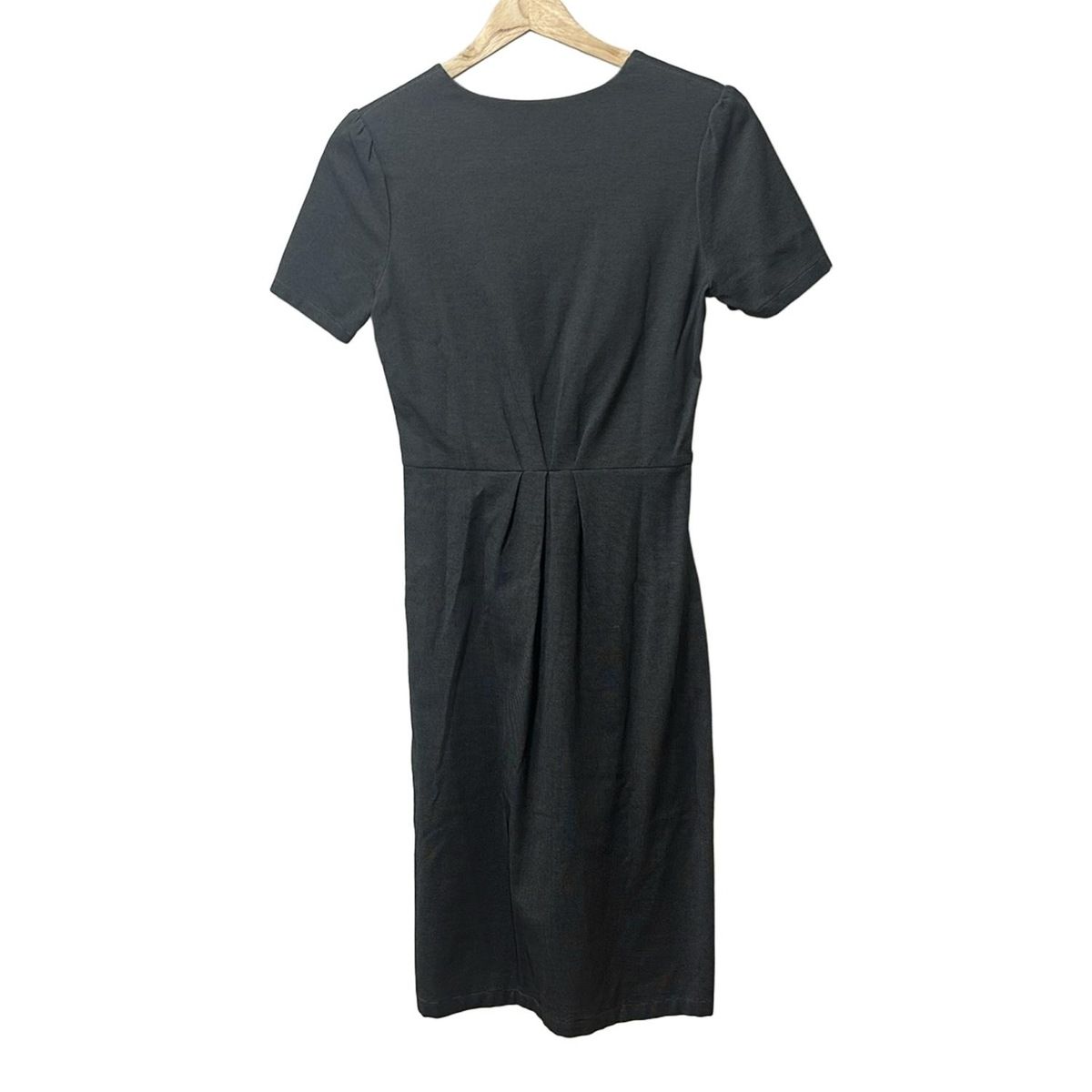 kayme ケイミー ワンピース サイズ9 M レディース ダークグレー Vネック 半袖 ひざ丈