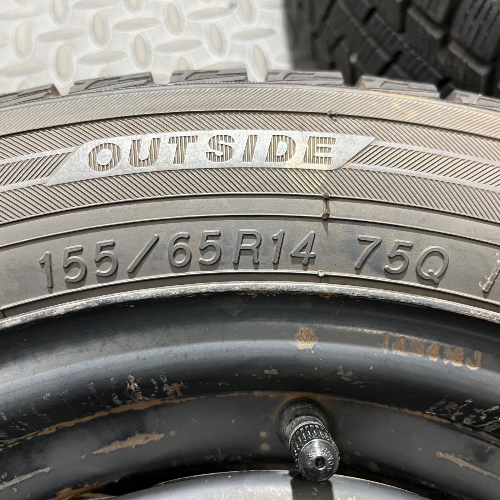  20年製 155 65 R 14 ヨコハマ アイスガードIG 50 スバル ステラ 2 スタッドレスタイヤ 冬タイヤ 1285 Y 14インチ タイヤ ホイールセット