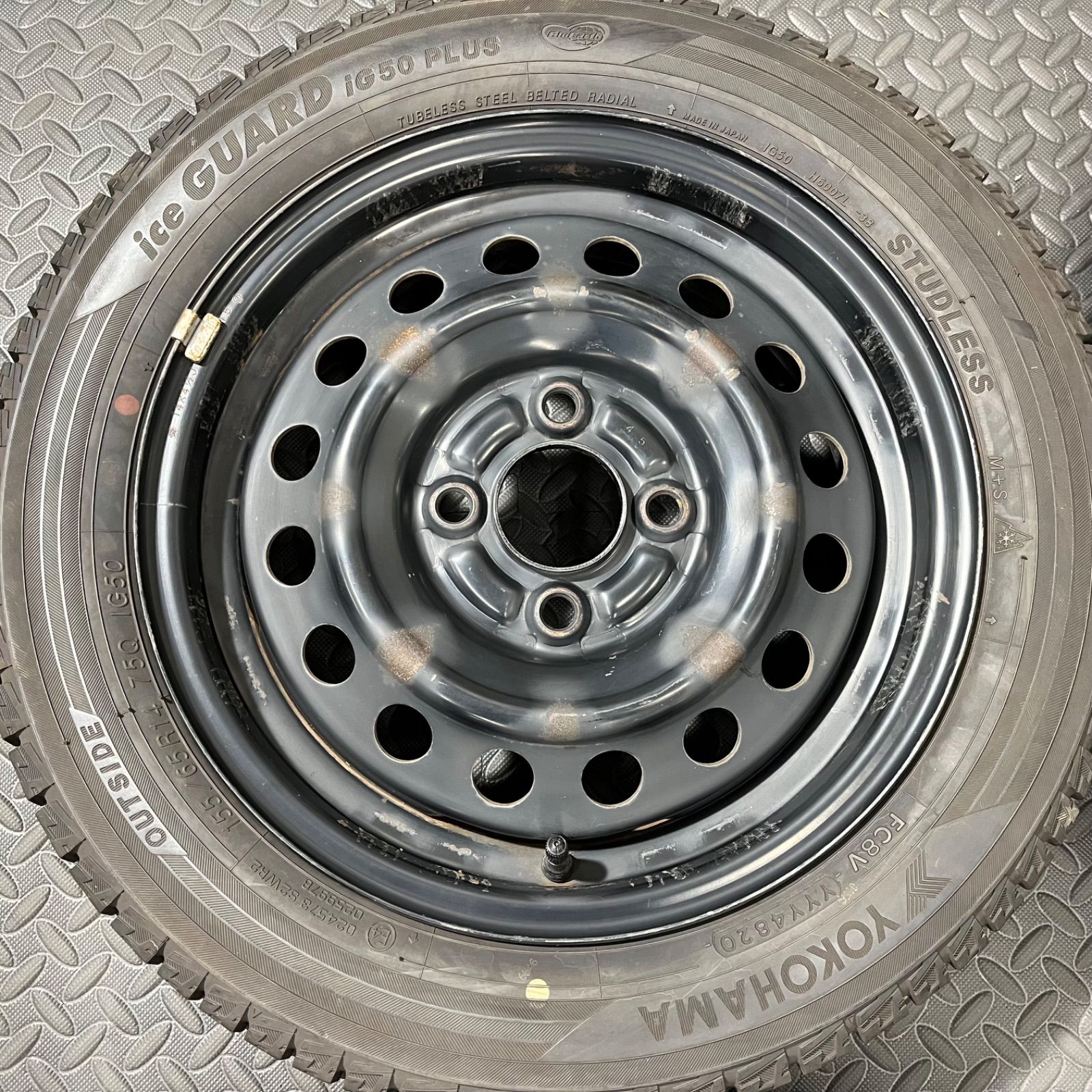20年製 155 65 R 14 ヨコハマ アイスガードIG 50 スバル ステラ 2 スタッドレスタイヤ 冬タイヤ 1285 Y