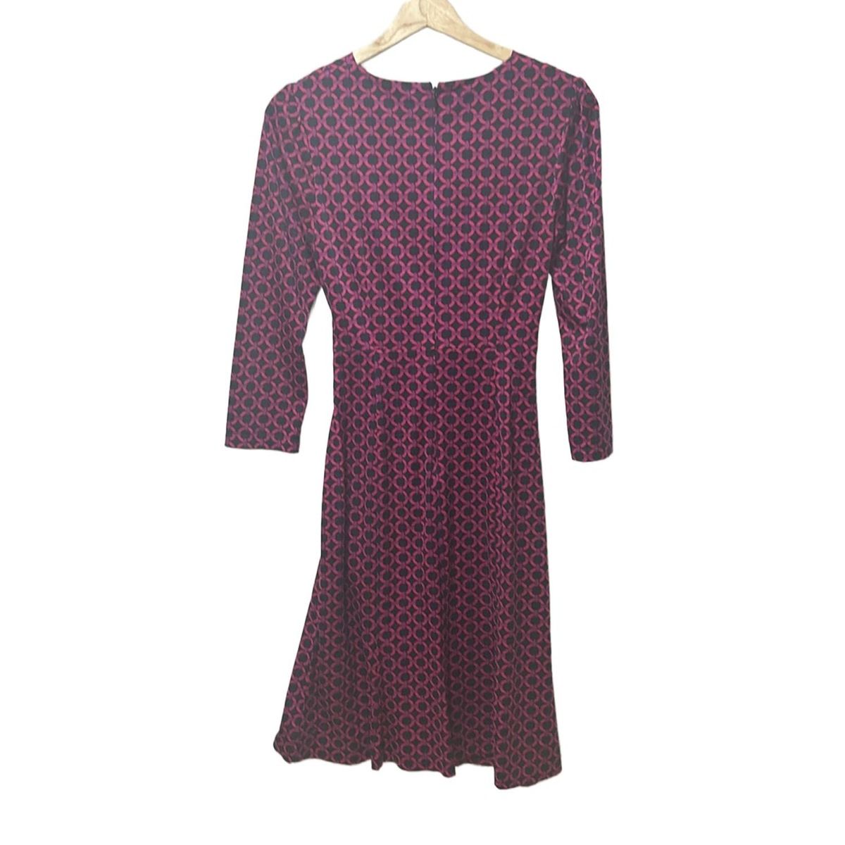 kayme ケイミー ワンピース サイズ9 M レディース 黒 ピンク パープル 七分袖 ひざ丈