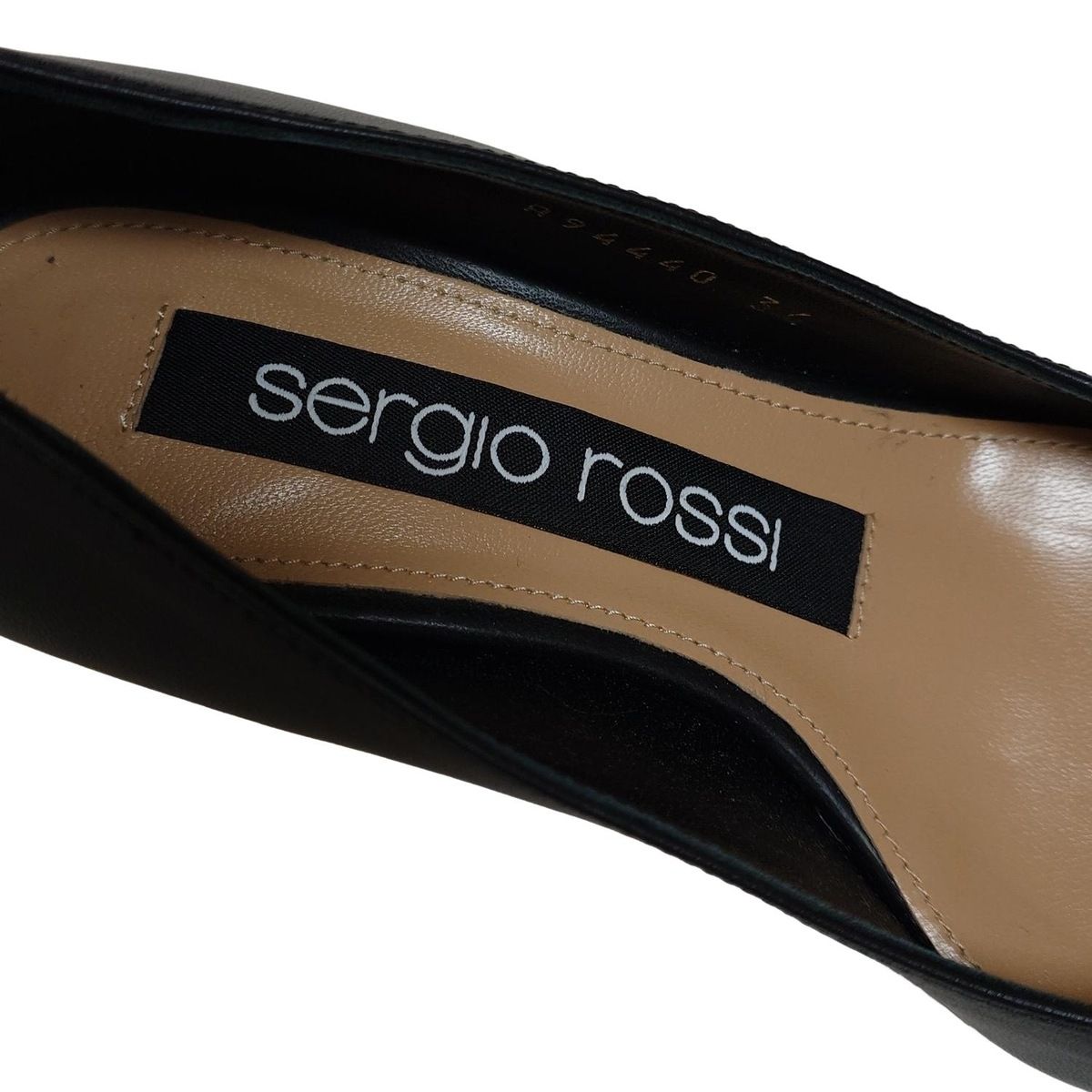 sergio rossi(セルジオロッシ) パンプス 34 レディース - 黒 レザー