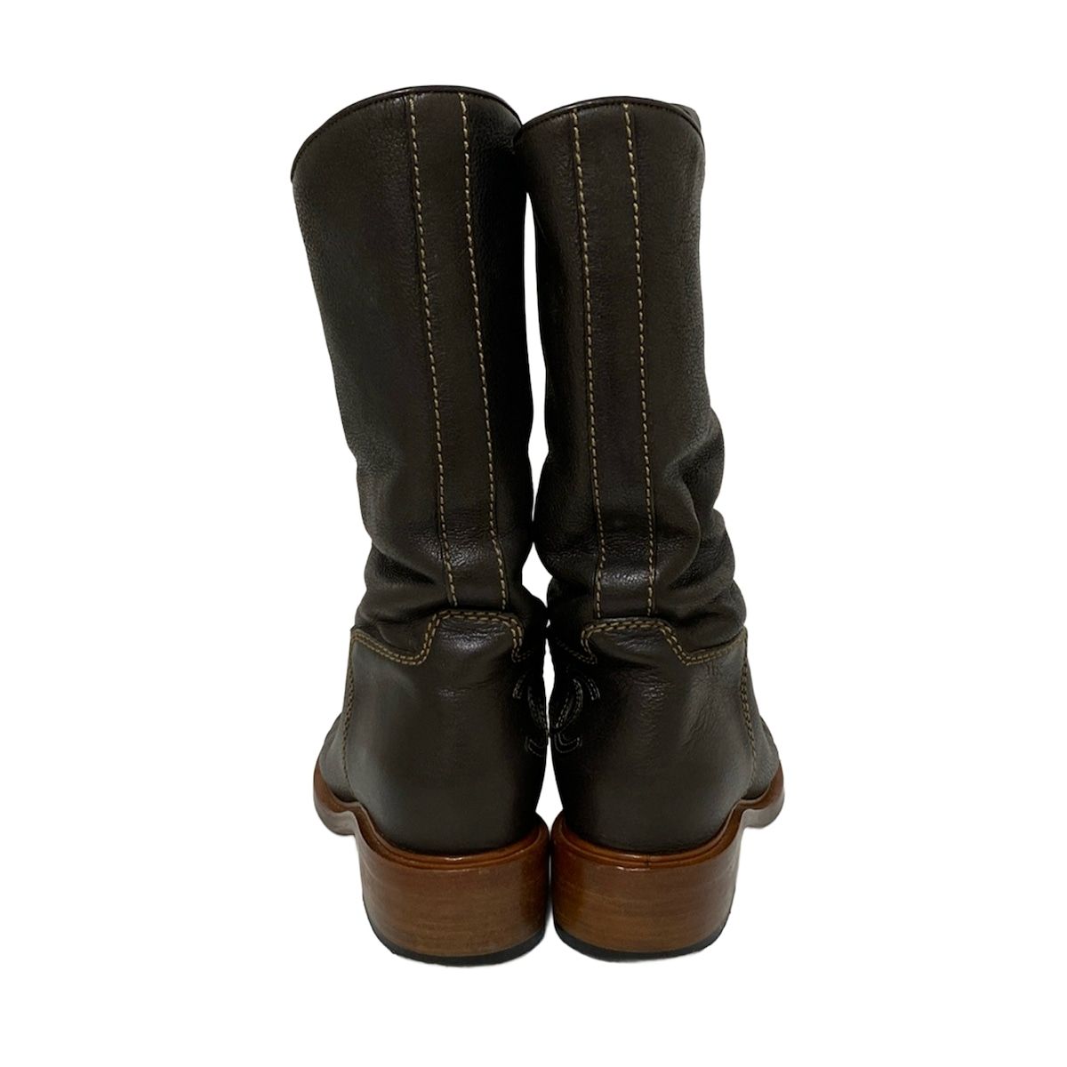 CHANEL(シャネル) ブーツ 37 C レディース - G29958 ダークブラウン