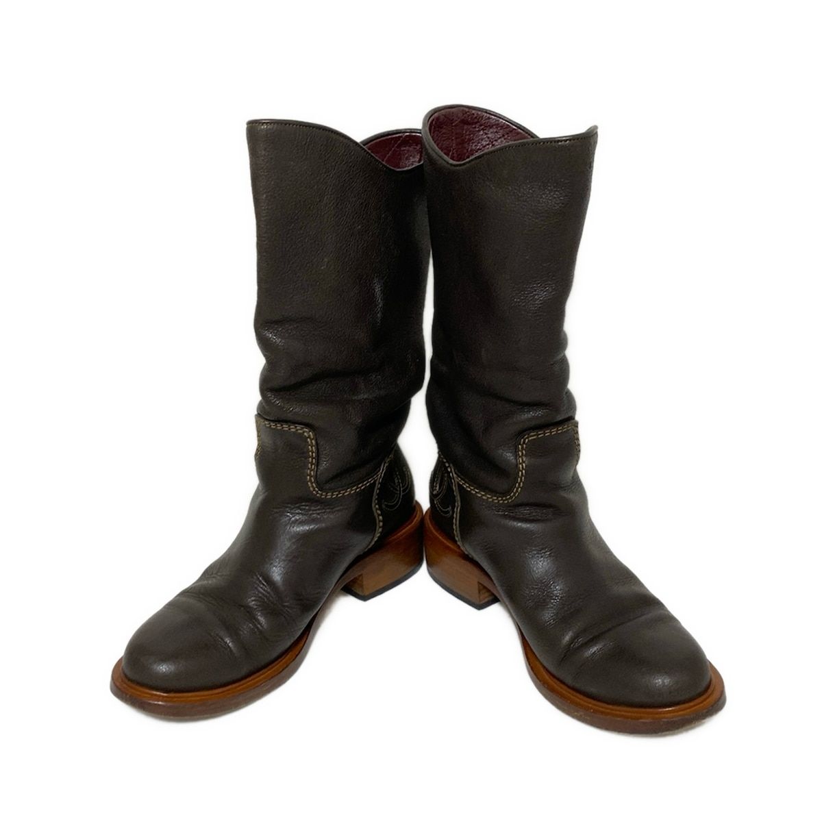 CHANEL(シャネル) ブーツ 37 C レディース - G29958 ダークブラウン