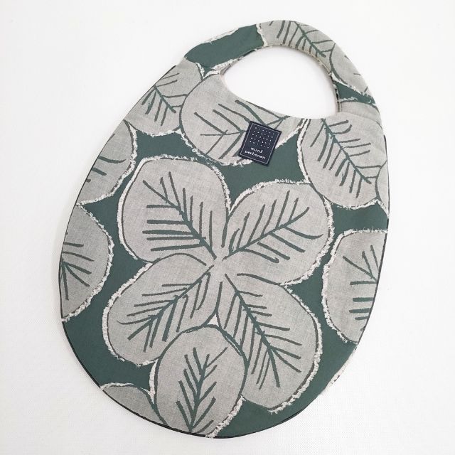 mina perhonen ts9271 good luck エッグバッグ カットジャガード トートバッグ グリーン レディース ミナペルホネン【中古】5-1122G∞ mina perhonen ts9271 good luck エッグバッグ カットジャガード