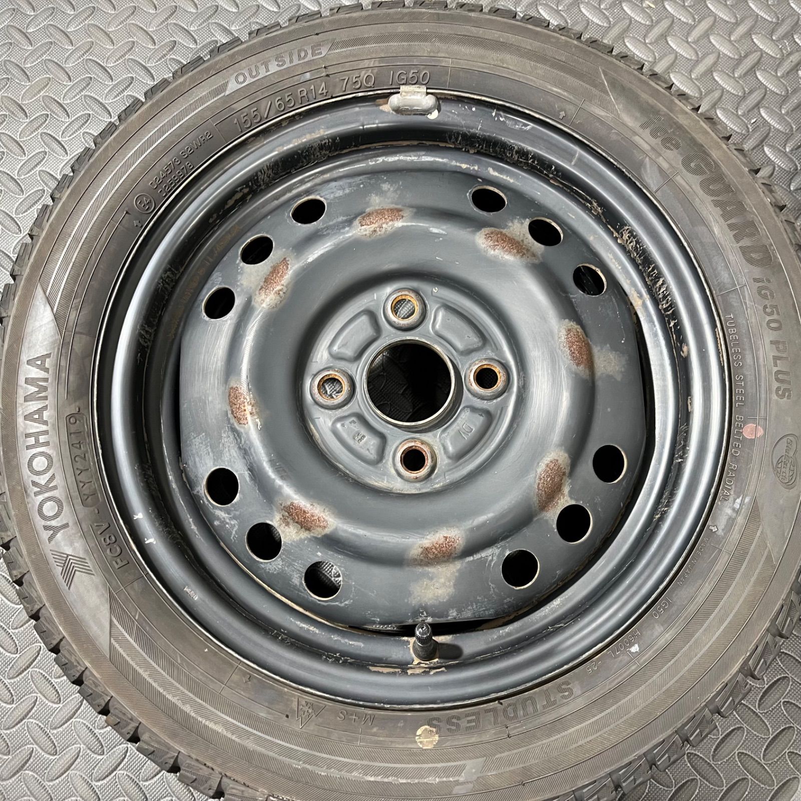 19年製 155 65 R 14 ヨコハマ アイスガードIG 50 ダイハツ タント ムーヴ ミラ コンテ スタッドレスタイヤ 冬タイヤ 1286