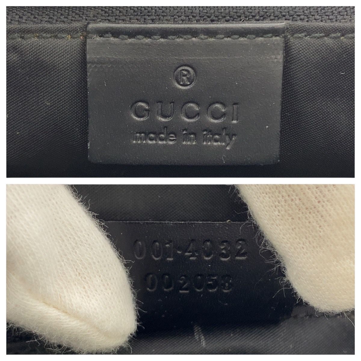 美品 GUCCI グッチ ジャッキー ブラック 黒 シルバー金具 レザー 001
