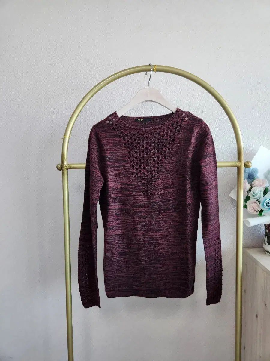 maje マージュ バーガンディ ニット