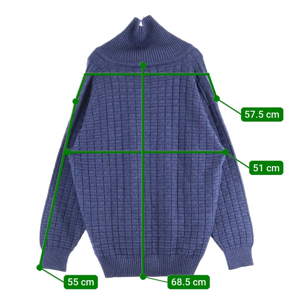 dunhill (ダンヒル) タートルネック カシミヤニットセーター ブルー