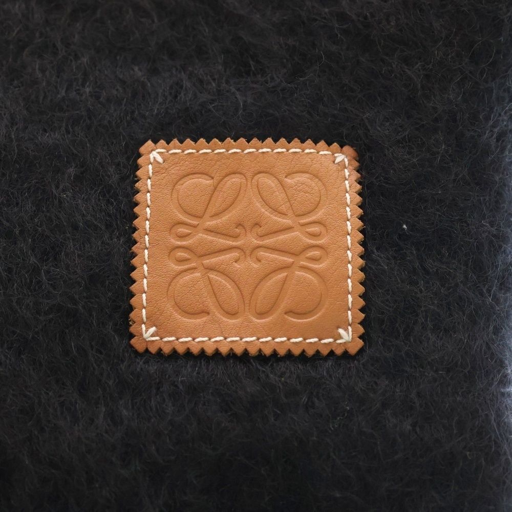  LOEWE ロエベ アナグラム マフラー ストール ブラック モヘア ウール その他 その他