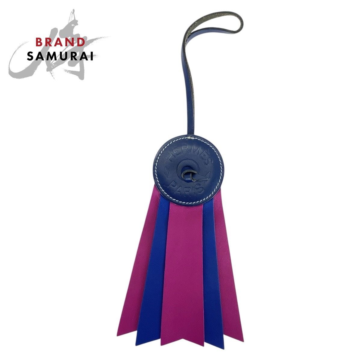 HERMES エルメス パドックフロット ネイビー パープル アニョーミロ キーホルダー バッグチャーム レディース 506201