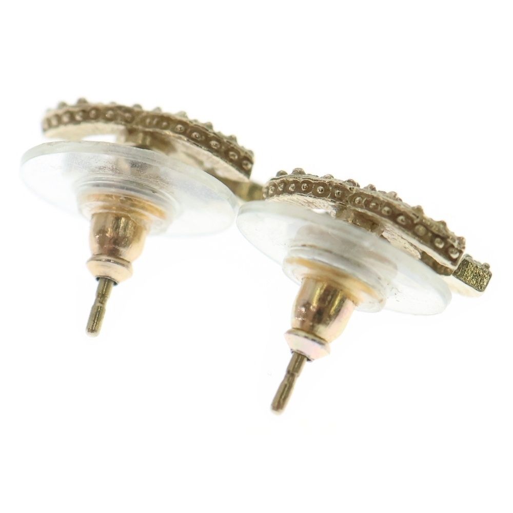 CHANEL シャネル ピアス ココマーク ゴールド ラインストーン GP