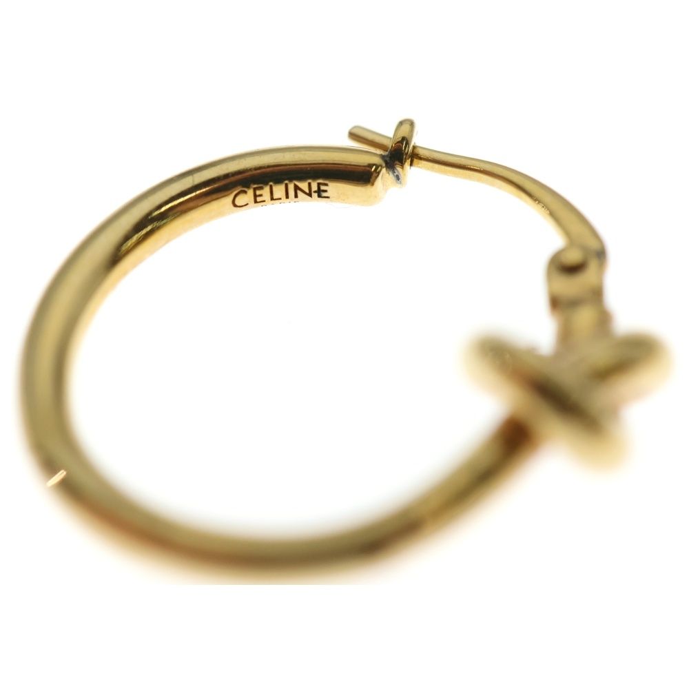 CELINE (セリーヌ) ノット フープピアス ゴールド GP - メルカリ