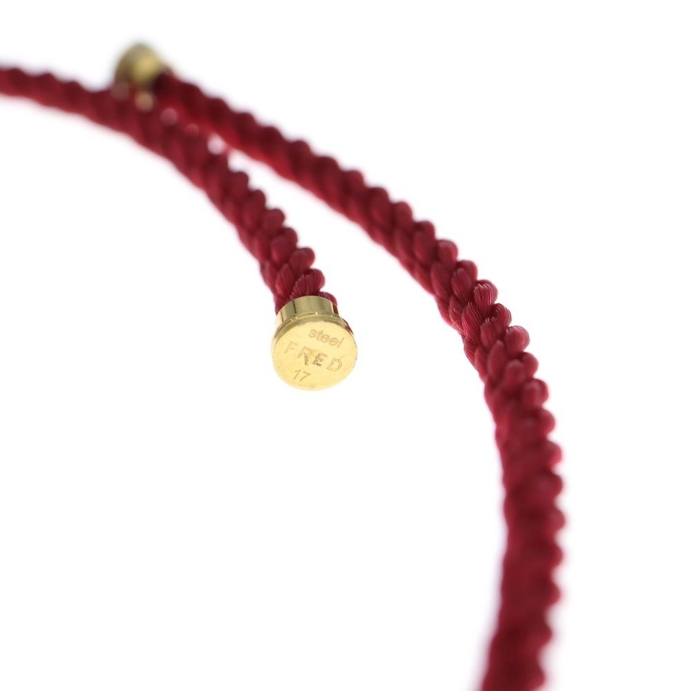 FRED (フレッド) フォース10 スティールケーブル ブレスレット レッド