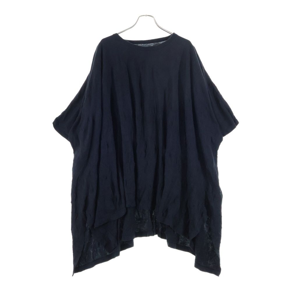 Ground Y (グラウンドワイ) SAMPLE シワ加工ドレープ半袖Tシャツ カットソー ブラック GM-T27-042 ※サンプル品