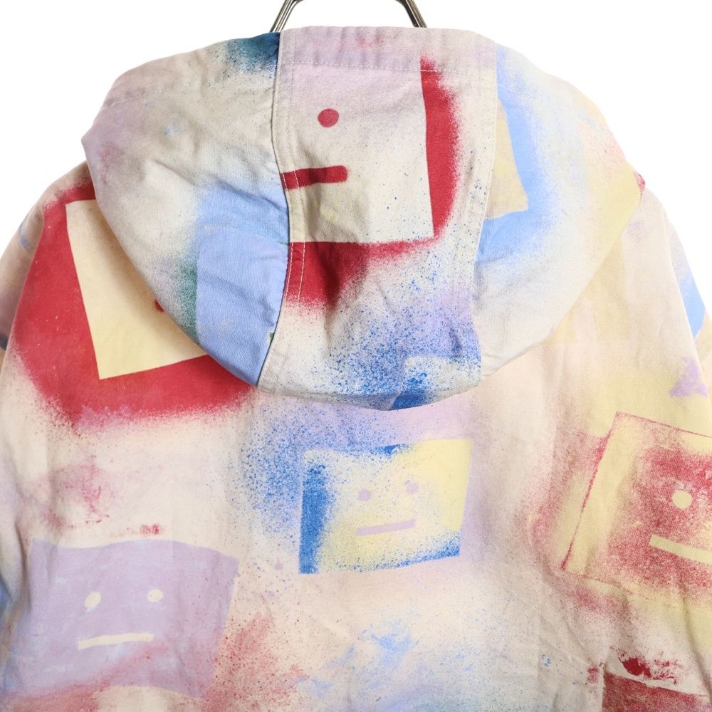 Acne Studios (アクネ ストゥディオズ) ロゴ 総柄 ハーフジップ プル 