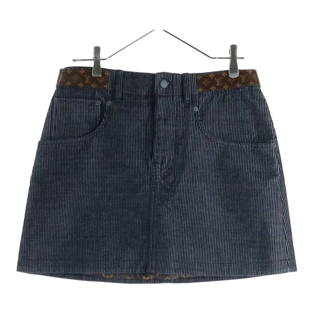 LOUIS VUITTON ルイヴィトン 23 AW アジャスタブル コーデュロイ ミニスカート レディース グレー RW 232 WB CBL FPJU 17