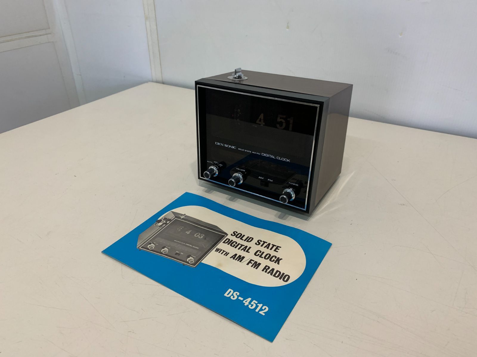 DYN SONIC FM AM デジタル クロック ラジオ DS-4512 レトロ パタパタ時計