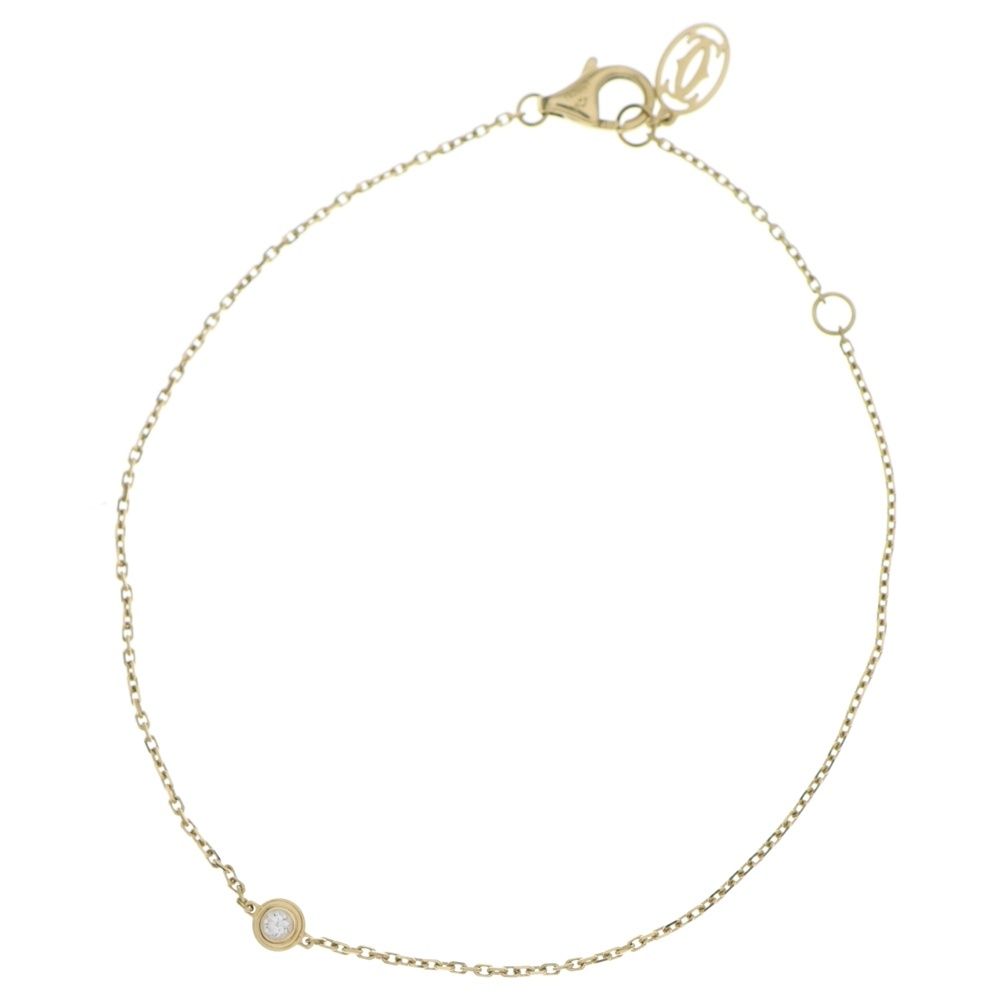 Cartier (カルティエ) ダムール 1Pダイヤ ブレスレット Au750 K18 YG 