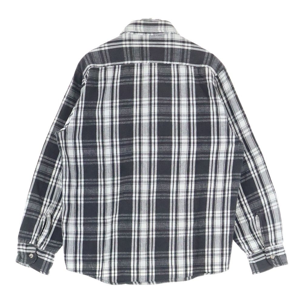 FIVE ファイブブラザー 90 s チェックネルシャツ ブラック ホワイト 長袖シャツ