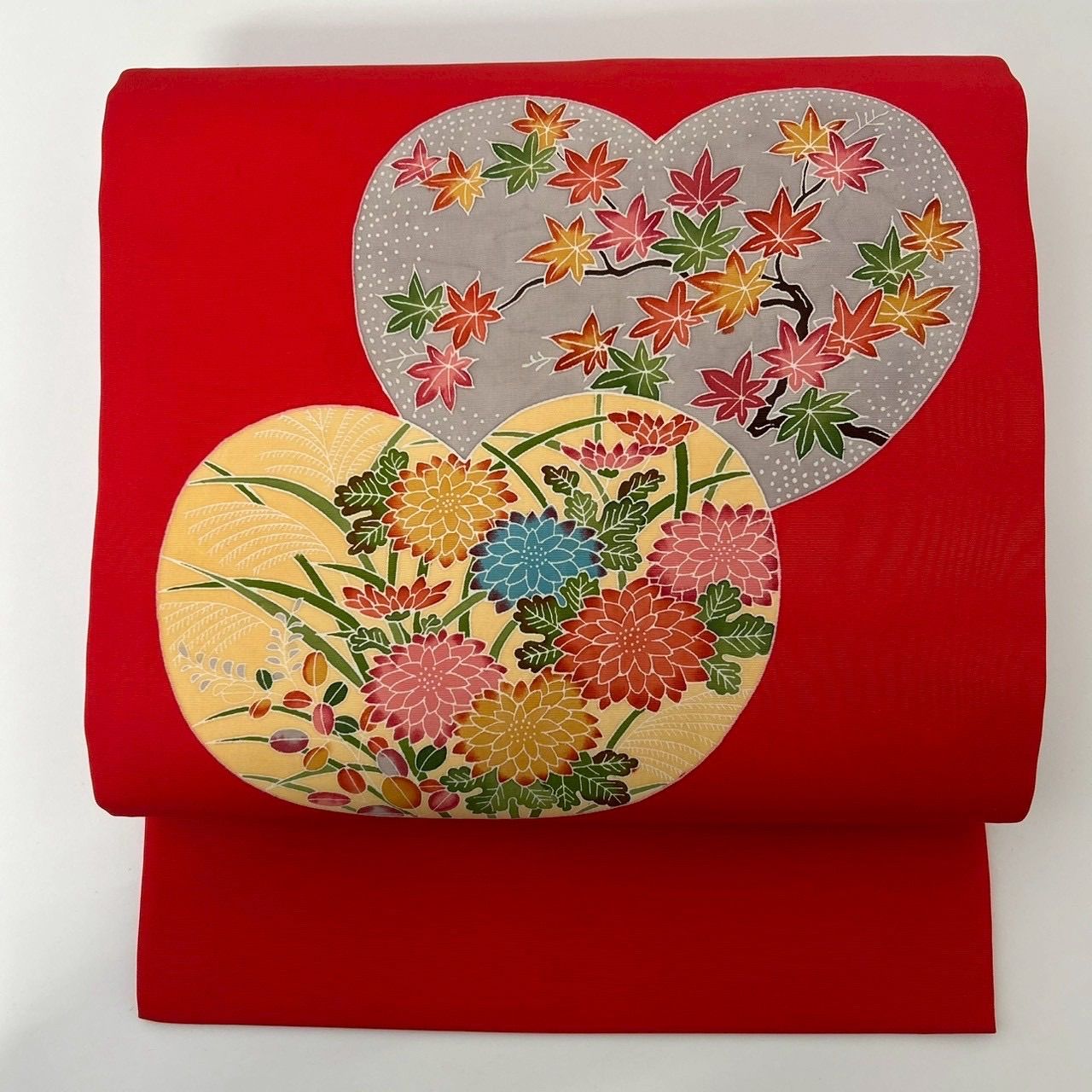 名古屋帯 作家物 塩瀬 友禅 素敵な染め 九寸 正絹 着物 MA-1878 - メルカリ