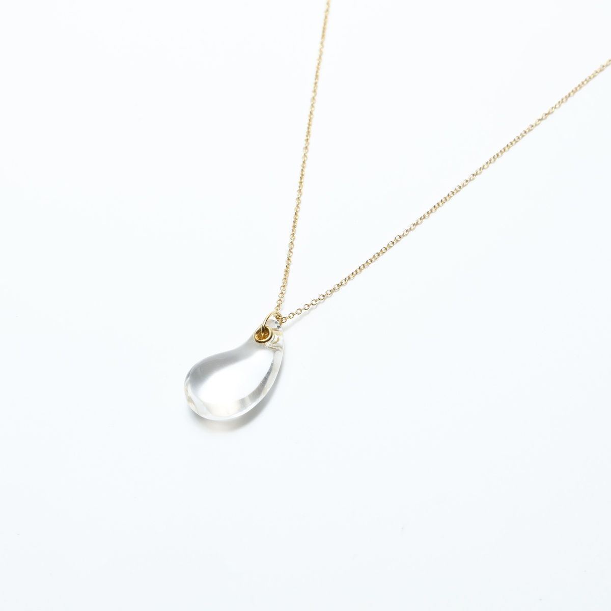 TIFFANY&Co. ティファニー ネックレス 750 ティア ドロップ ガラス