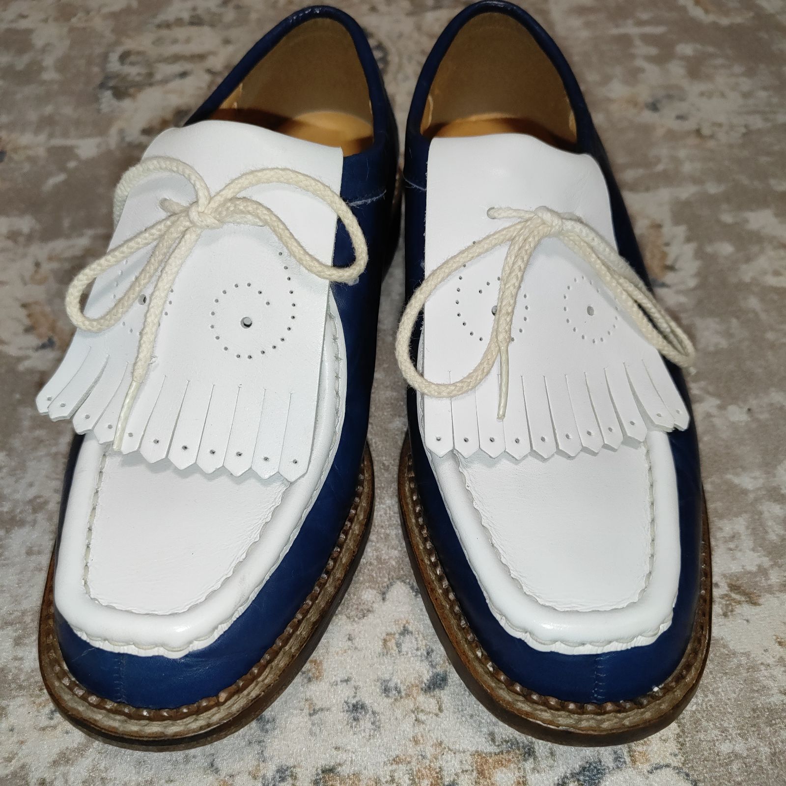 バレンシアガ スポーツ フリンジ付き ゴルフシューズ 白 レザー 24.5 BALENCIAGA GOLF CLUB バレンシアガ ゴルフクラブ 【サイズ】 24cm