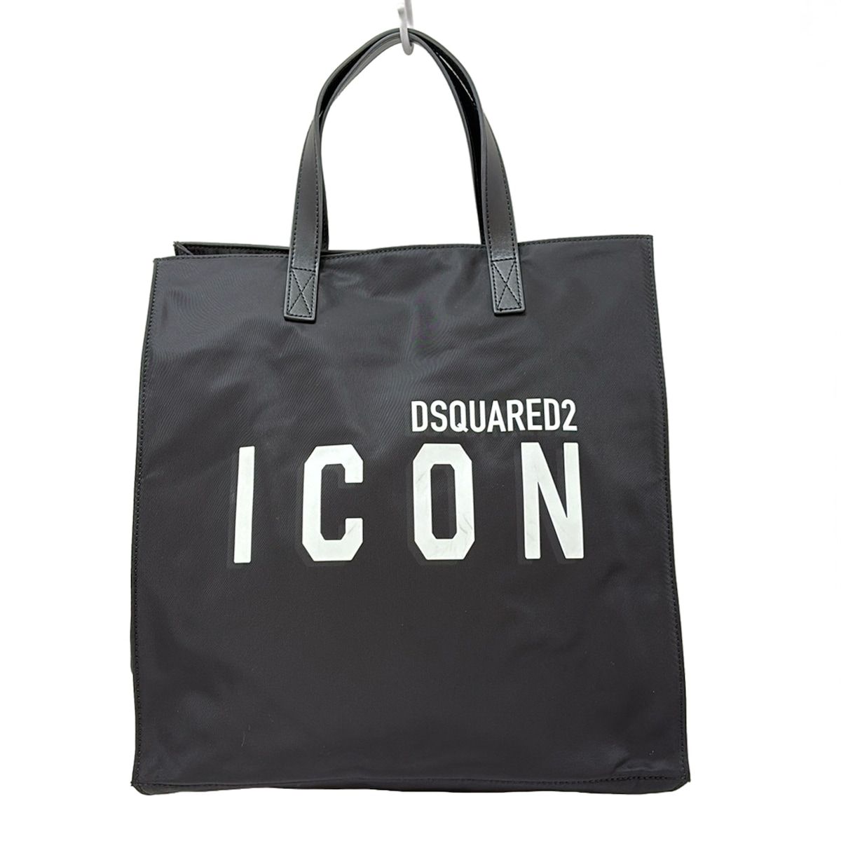ディースクエアード トートバッグ - 黒×白 レザー