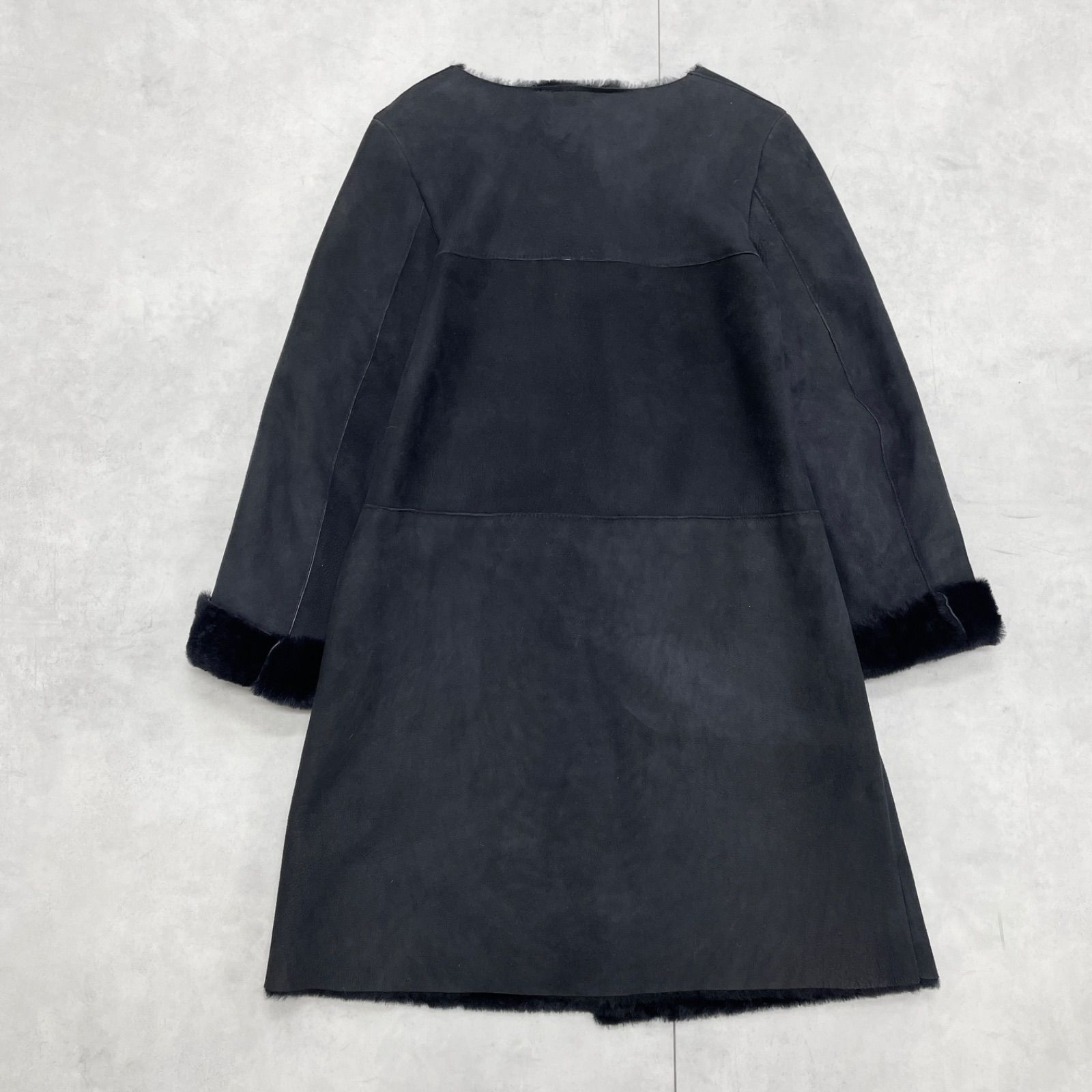 Owen Barry オーウェンバリー ムートンコート ロング ノーカラー