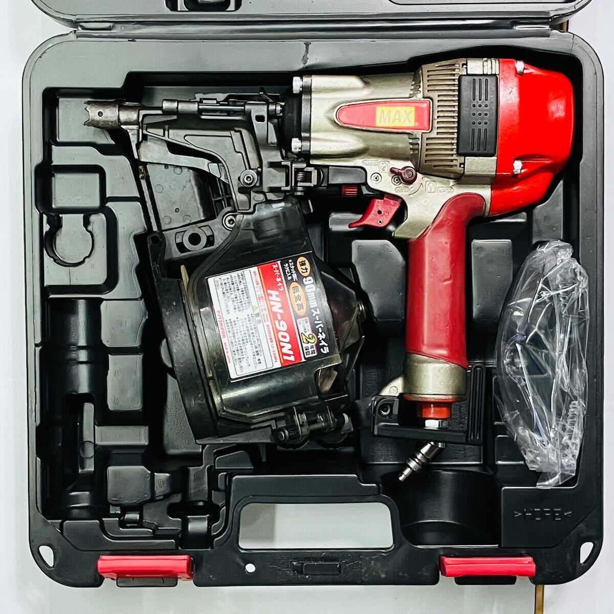 動作良好 マックス MAX 高圧 90 mm 釘打ち機 HN N 1 ケース付き