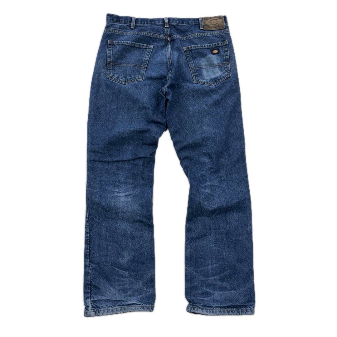 Dickies 裏地フランネル付き リラックスフィット デニムパンツ 34×32