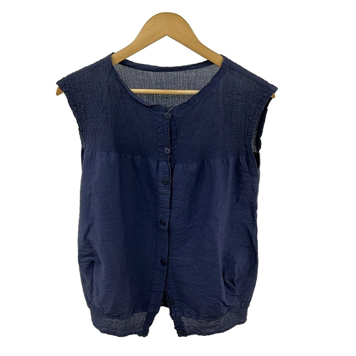 me ISSEY MIYAKE ミー イッセイミヤケ 半袖シャツブラウス レディース ネイビー