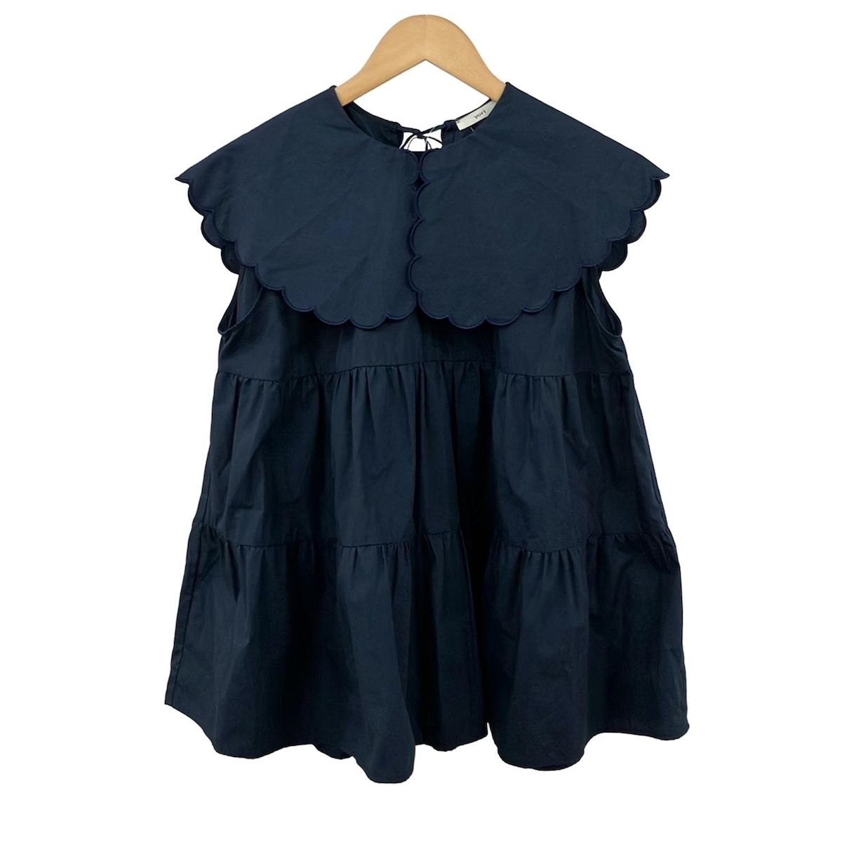 yori ヨリ チュニック サイズF レディース - ネイビー クルーネック ノースリーブ