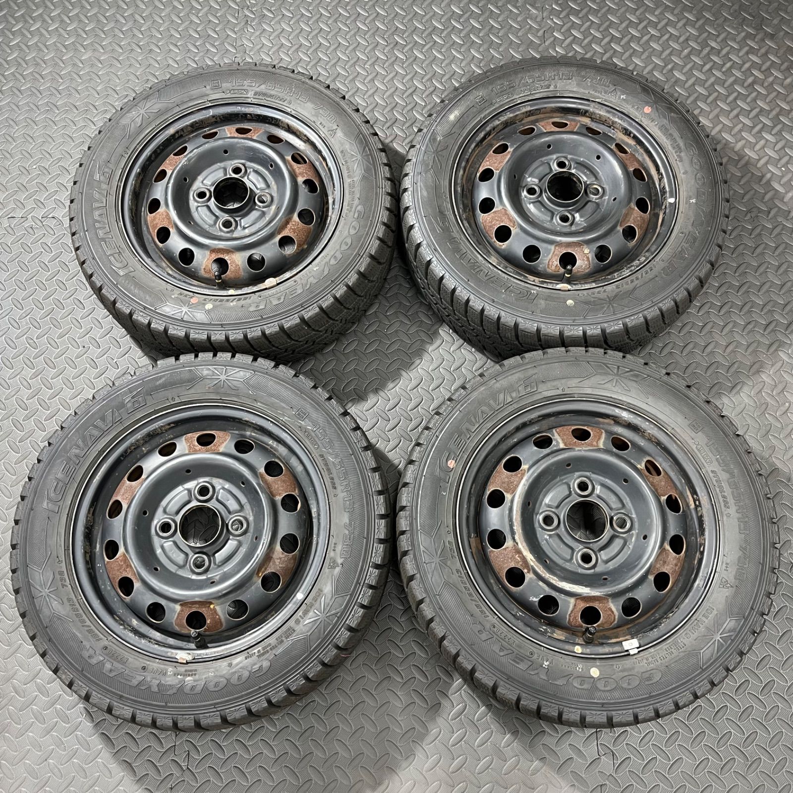 20年製 155 65 R 13 グッドイヤー アイスナビ6 日産 オッティ H 91 W 92 ekワゴン スタッドレス 1288