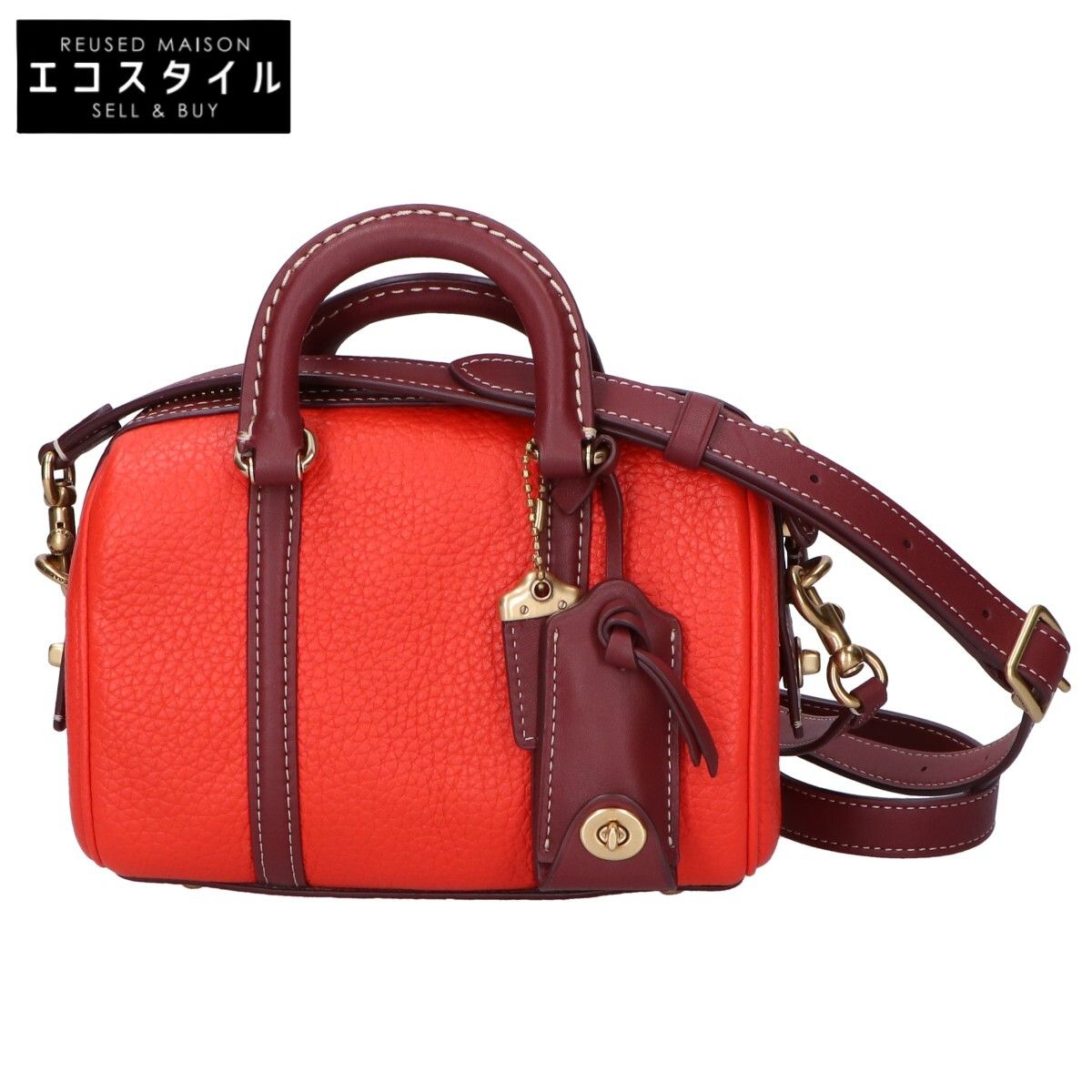 COACH コーチ 【美品】CA116 ルビー サッチェル 18 カラーブロック 2WAY