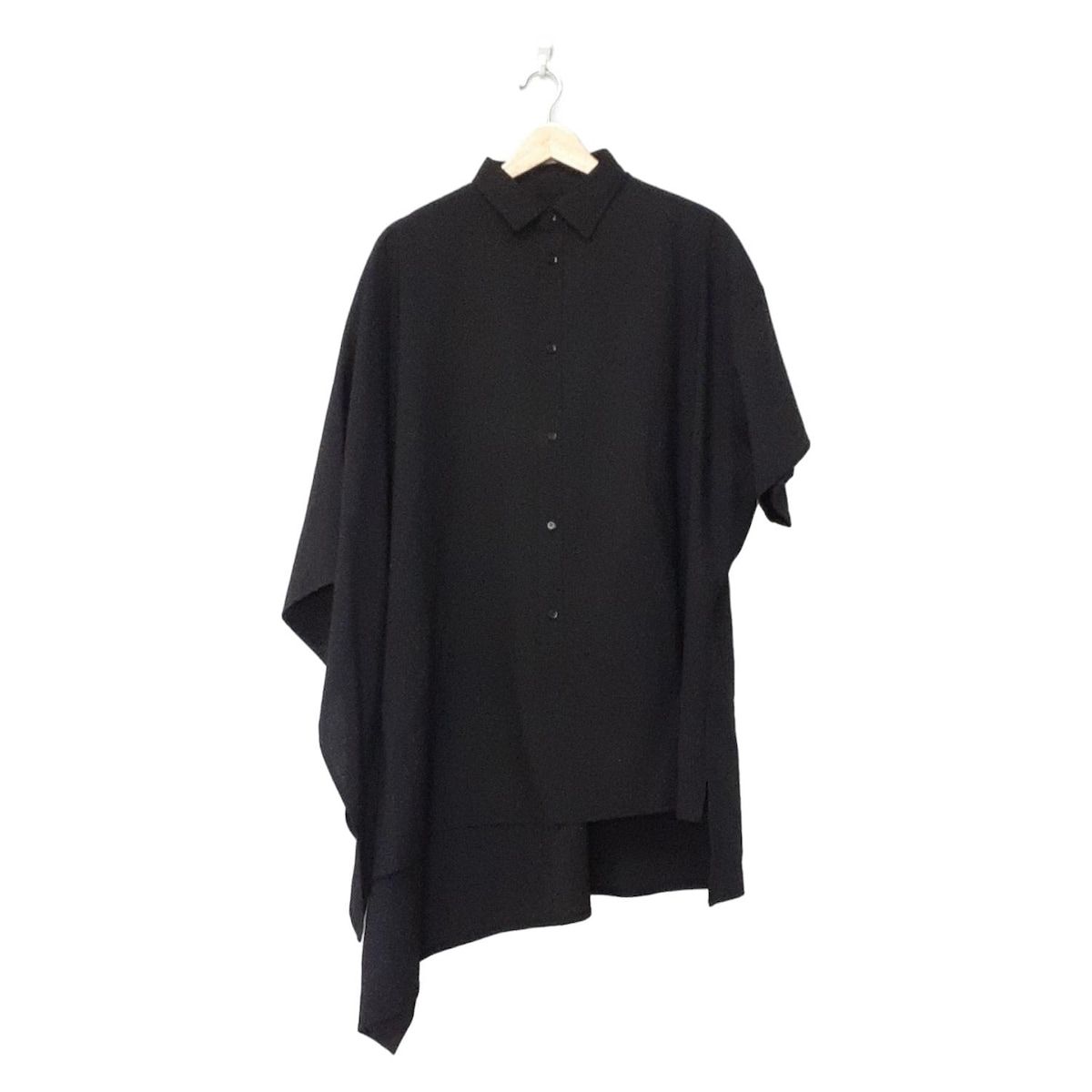 yohjiyamamoto ヨウジヤマモト シャツブラウス サイズ1 S レディース F 0 B 10 154 黒 変形袖 オーバーサイズ