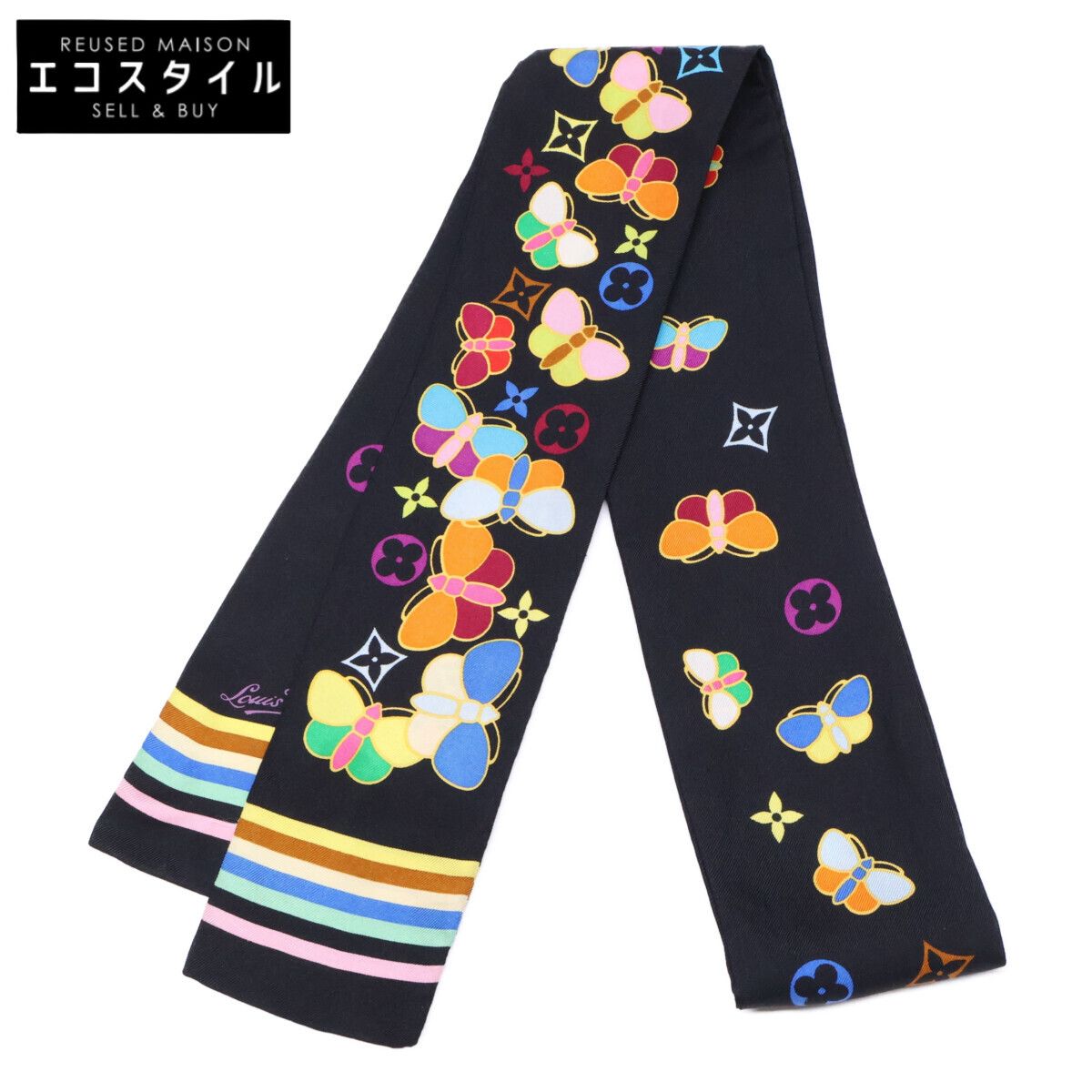 LOUIS VUITTON ルイヴィトン シルク バンドー トランク スカーフ