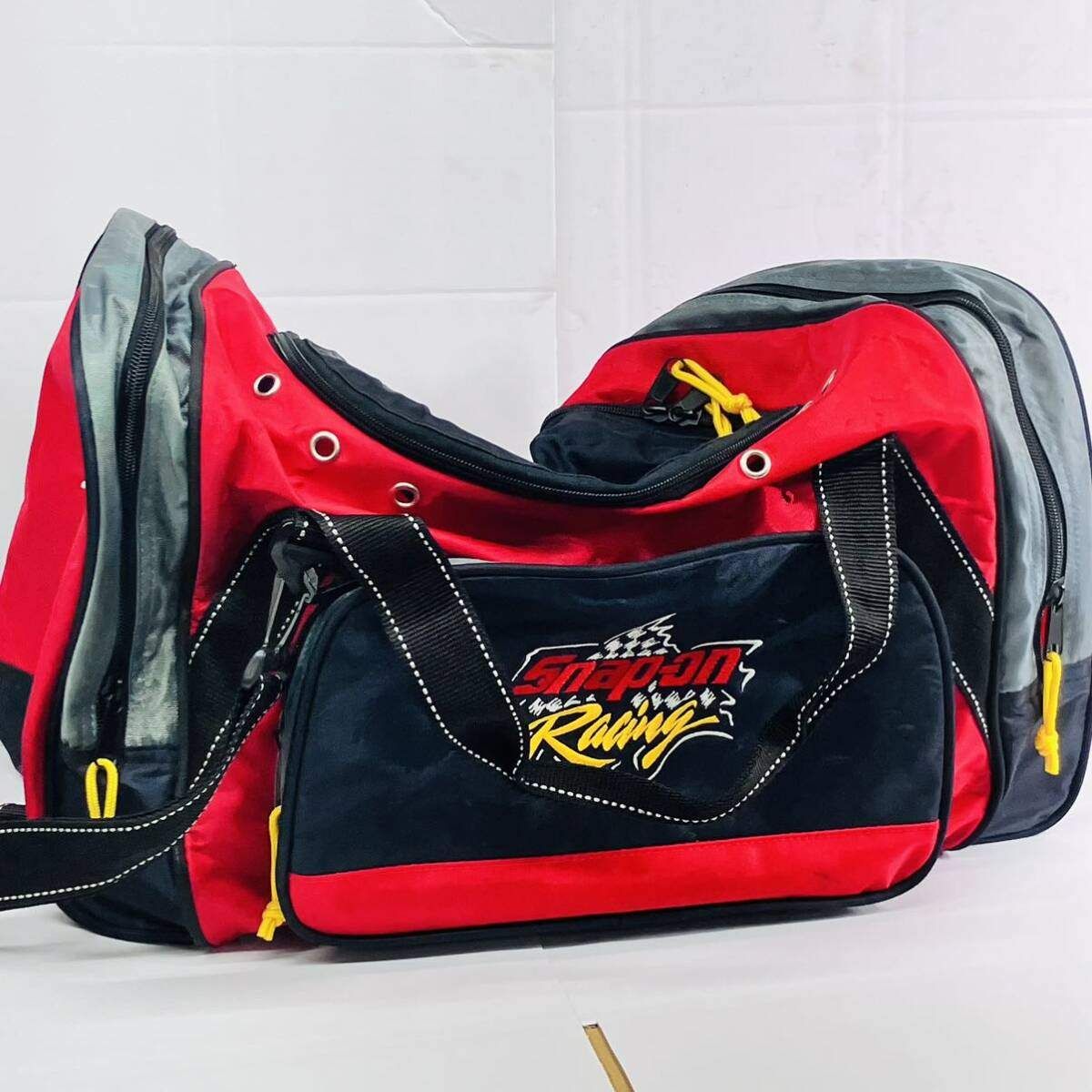 程度良好 スナップオンレーシング ツールバッグ ショルダー 多目的大型ボストン レジャーバッグ Snap-on racing
