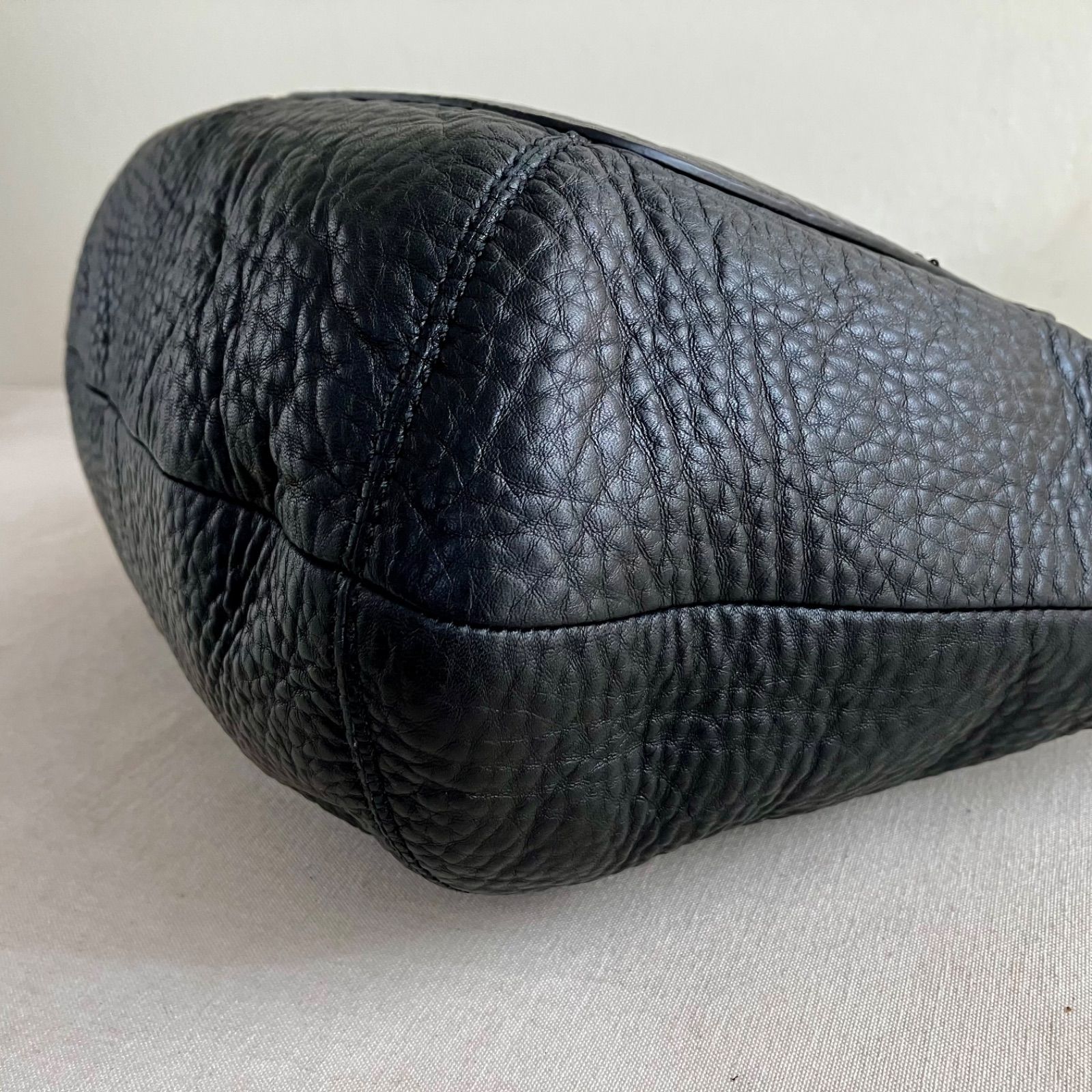 Coach Ergo Shoulder Hobo Bag Black Pebbled Leather Handbag y2k