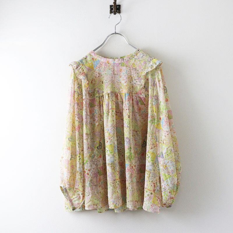 大きいいサイズ ユキエモン yukiemon オリプリブラウス M｜ベージュ系