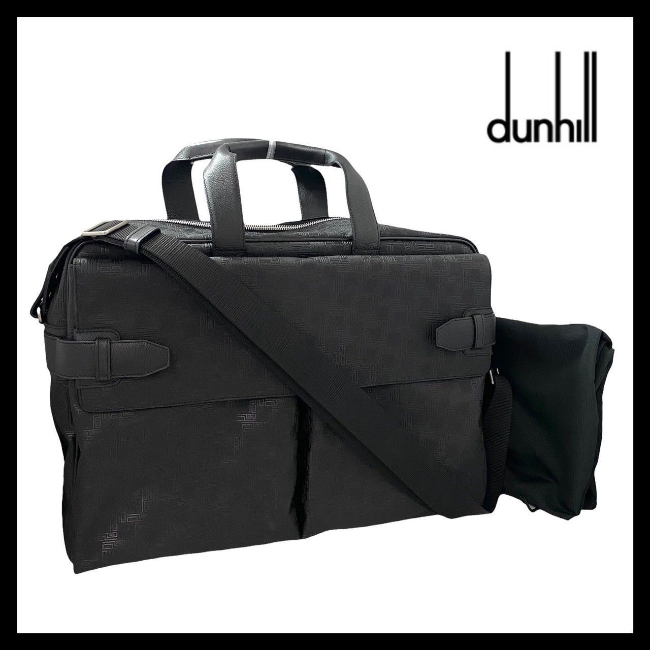 CH【dunhill】 2Way ボストンバッグ ディーエイト ブラック/黒