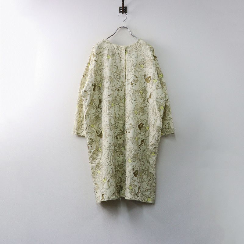 2025 FW マーブルシュッド marble SUD EMB walnut 2 WAY BOX OP 前後着 ボックスワンピース ベージュ┃