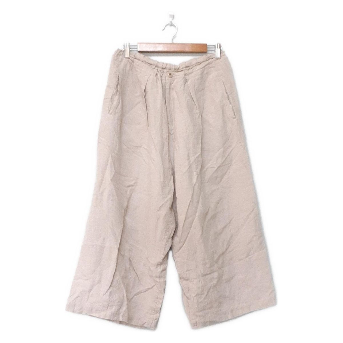 Y s ワイズ パンツ サイズ1 レディース - グレーベージュ フルレングス ウエストゴム