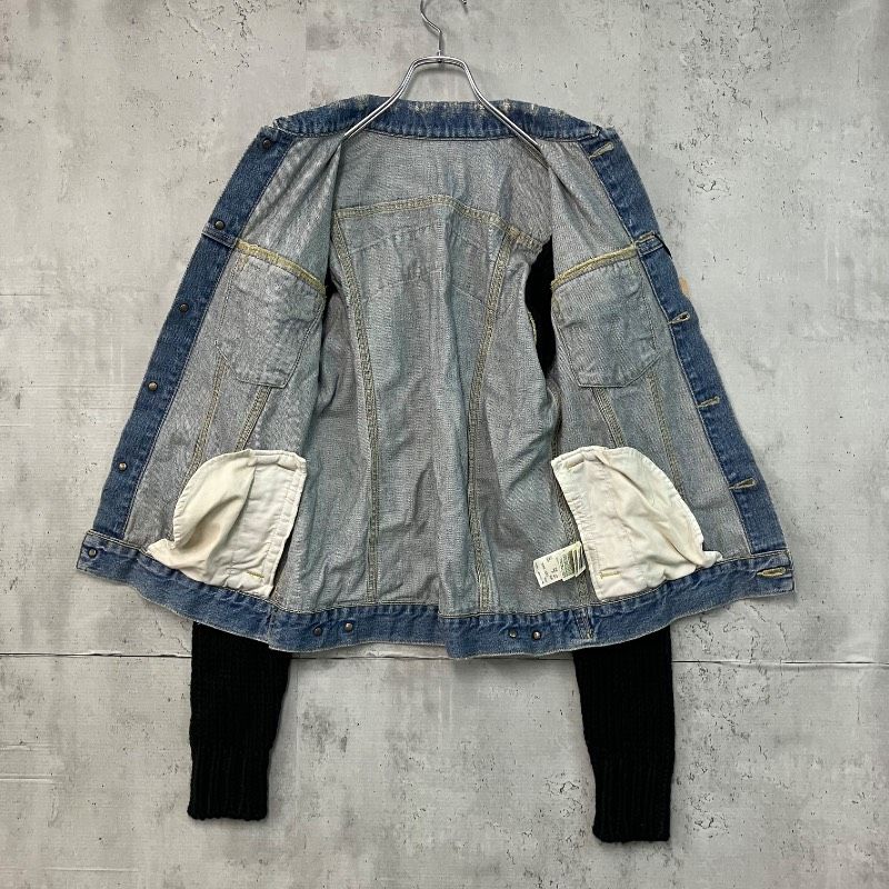 MOUSSY マウジー デニムジャケット ドッキング ニットスリーブ Gジャン 