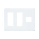 パナソニック コスモシリーズワイド21 簡易耐火コンセントプレート 7コ用 ラウンド セット