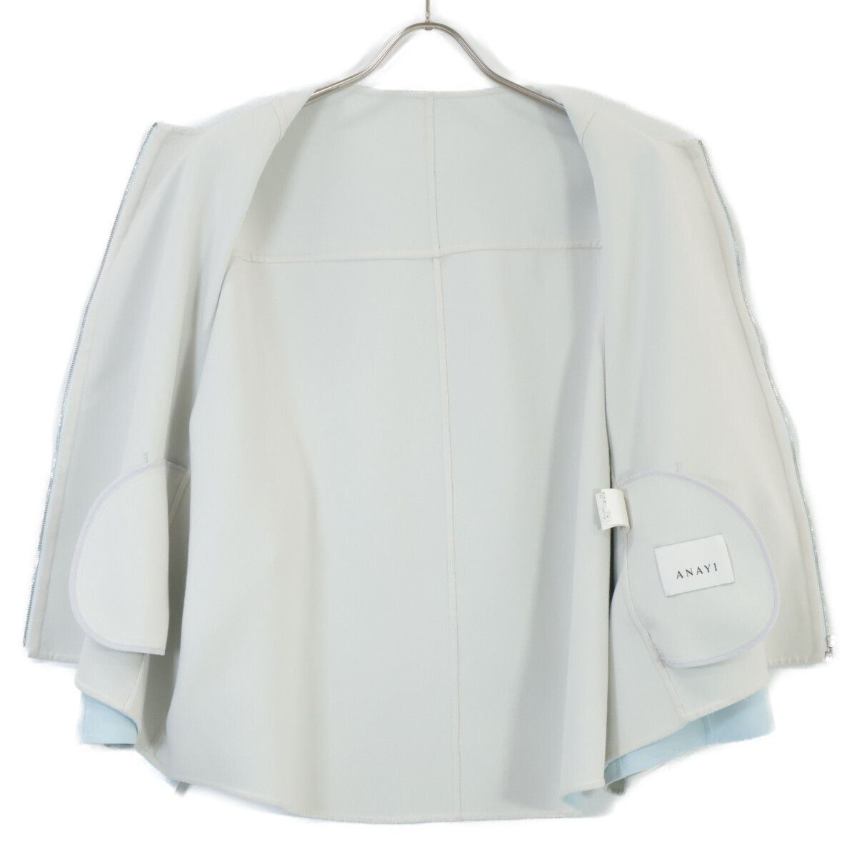 ANAYI アナイ ｶﾗｰﾘﾊﾞｰﾉｰｶﾗｰｼﾞｬｹｯﾄ 38 - メルカリ
