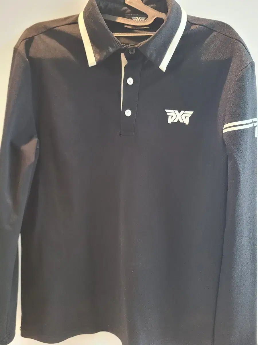 PXG ブラック 長袖 ポロTシャツ M 95