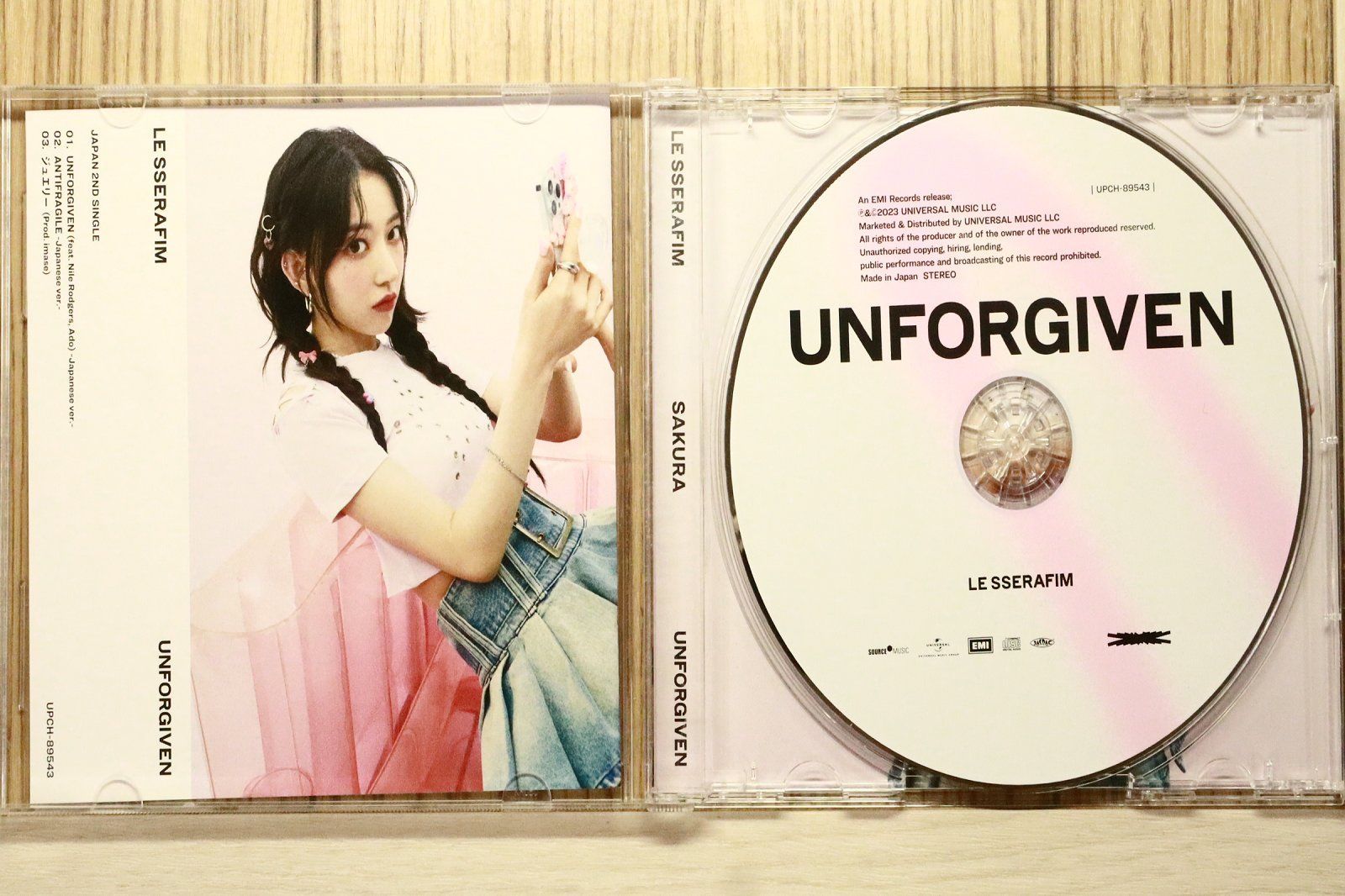 国内盤CD☆ルセラフィム/LE SSERAFIM□ UNFORGIVEN (初回限定 メンバー